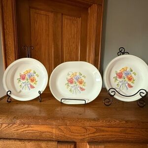 3 pieces of Corelle Summer Blush Serving Dishes